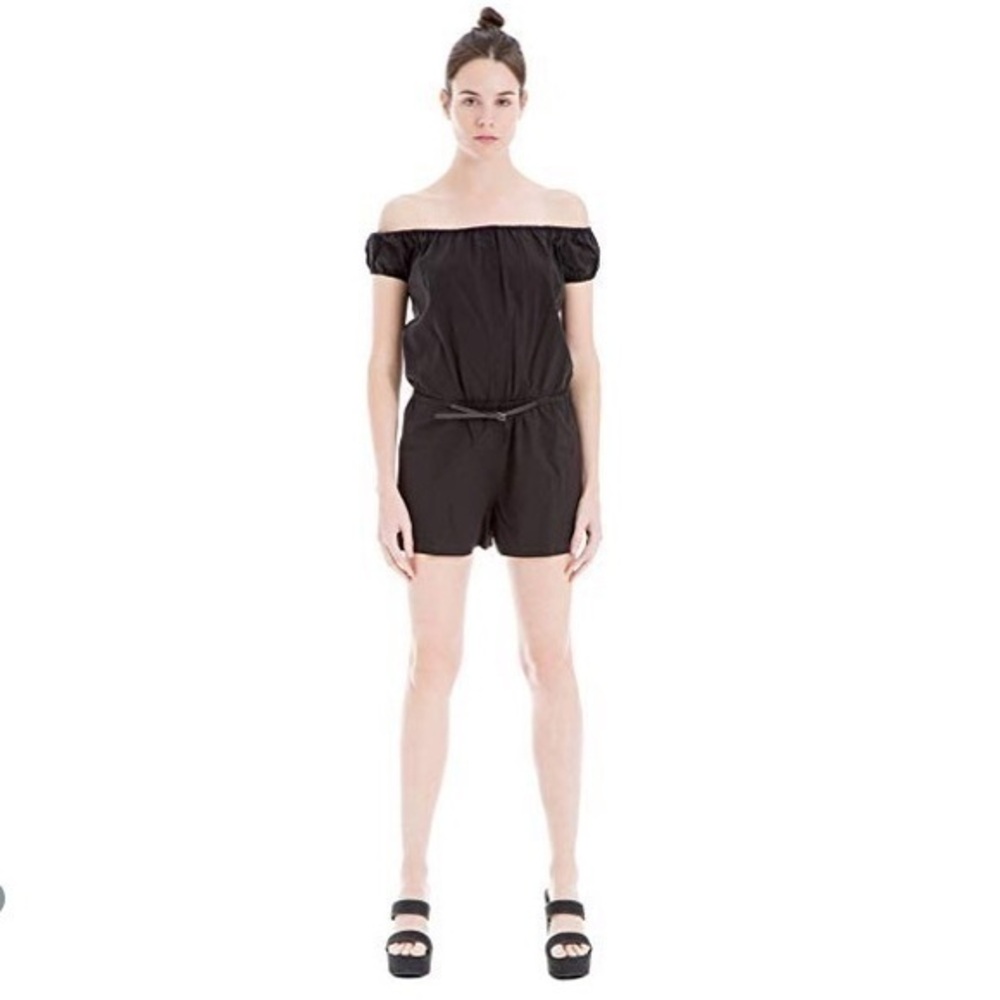 Max Studio London Womens Belted Romper Jumpsuit